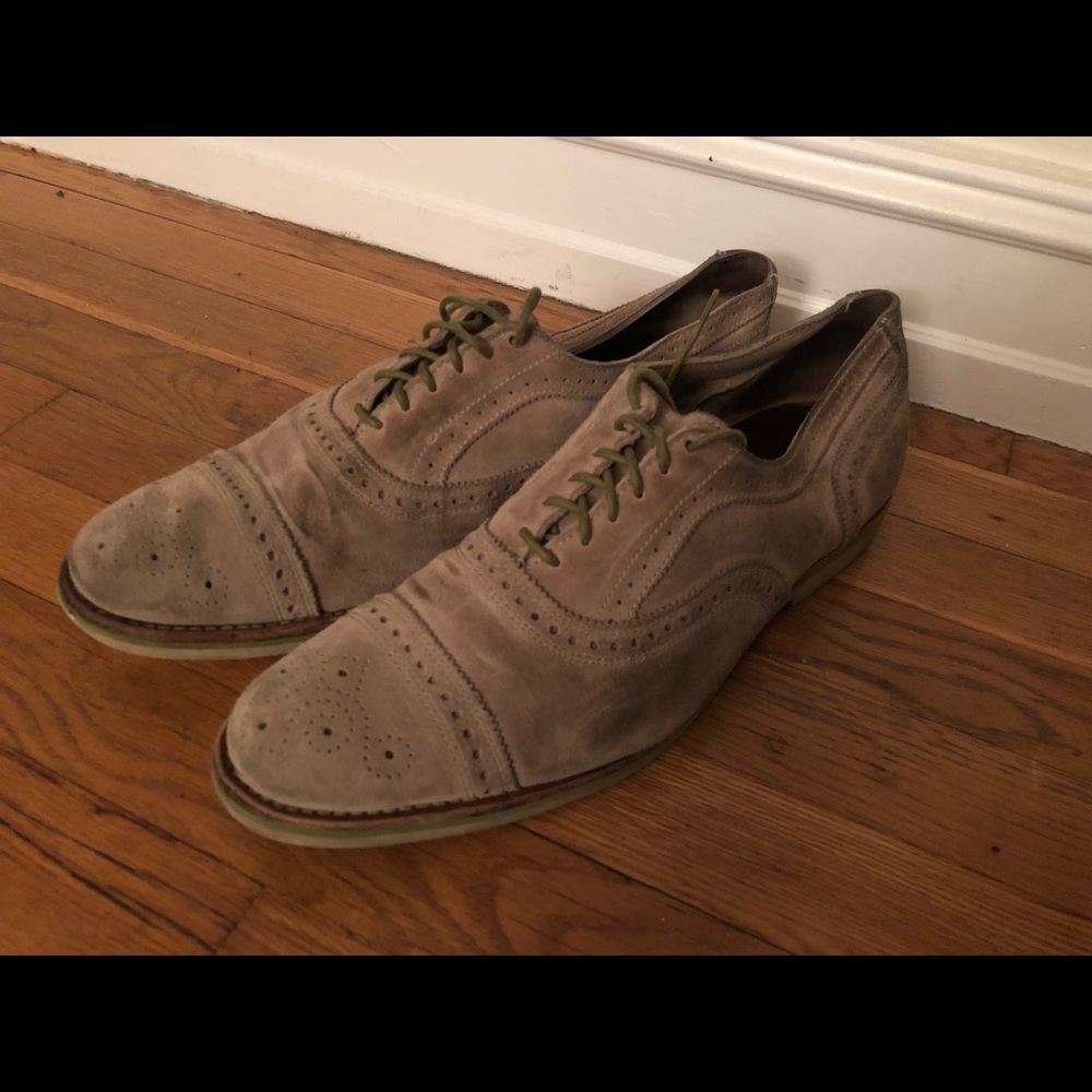 Allen Edmonds Suede Loafer Olive Green